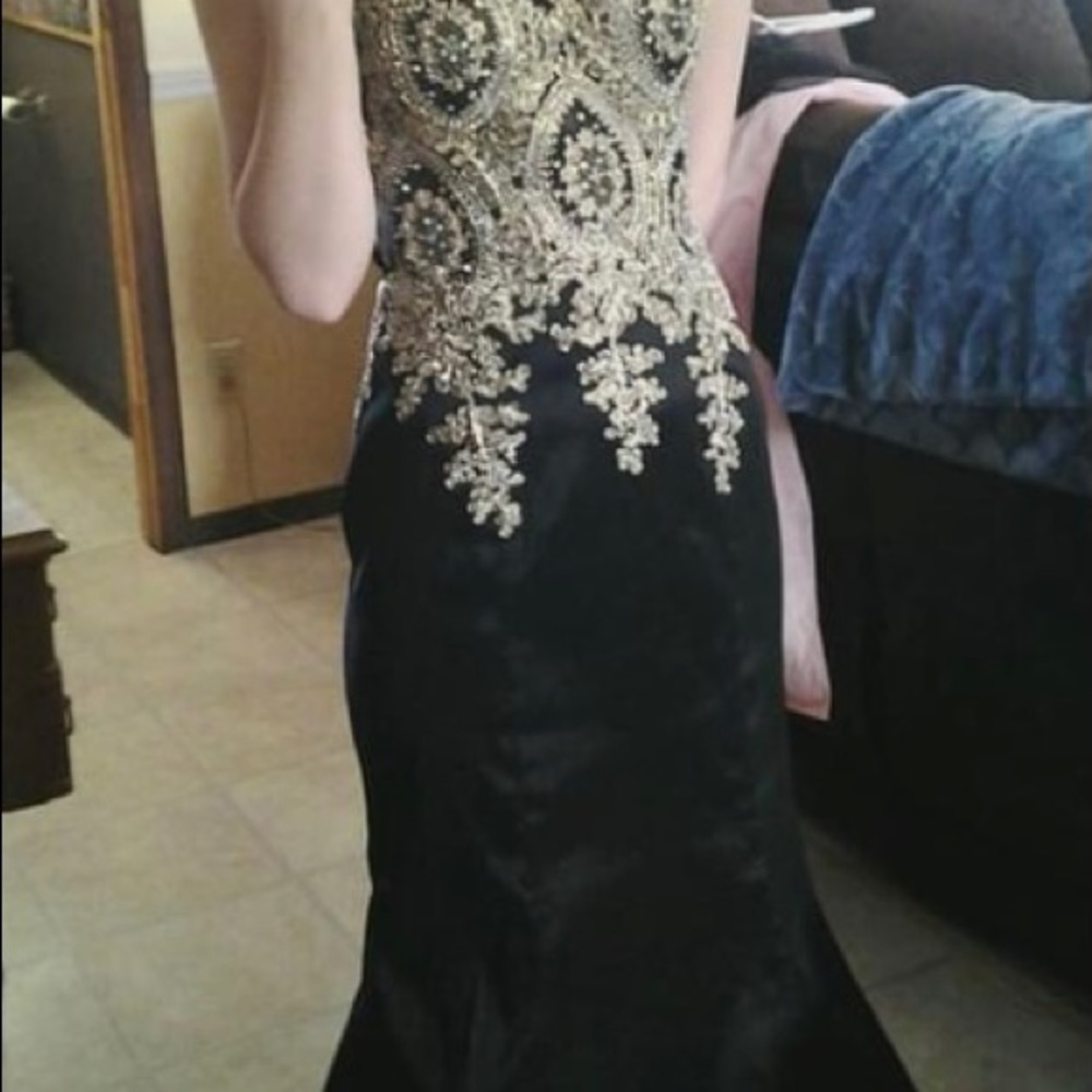 Black and silver dress